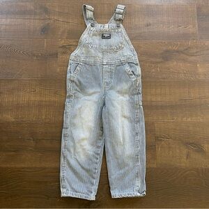 OshKosh Toddler Striped Denim Overalls